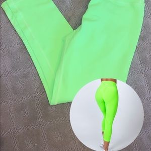 Muscle nation neon green 7/8 leggings